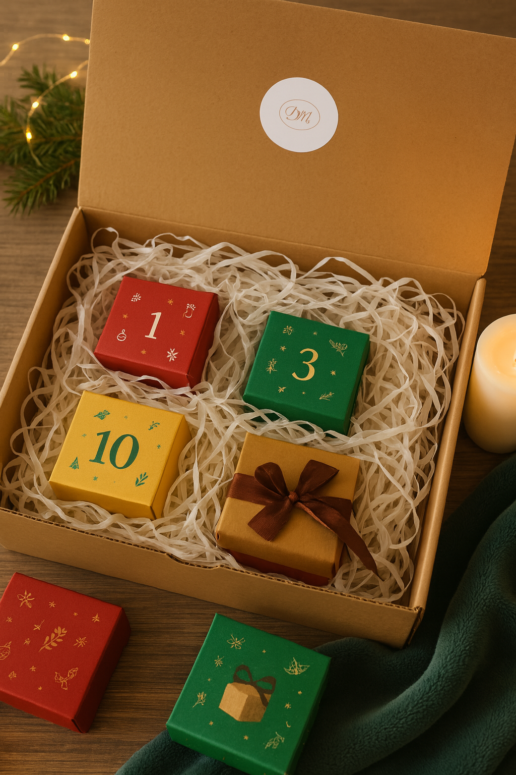 Calendrier de l’avent 24 Cases Accessoires - Surprises de Noël