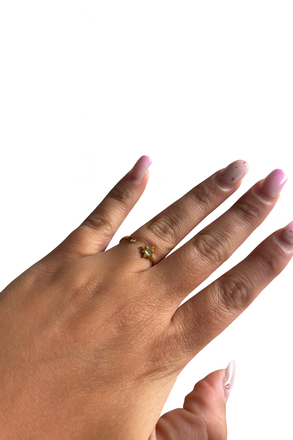 Bague Ajustable Étoile Petit Diamant