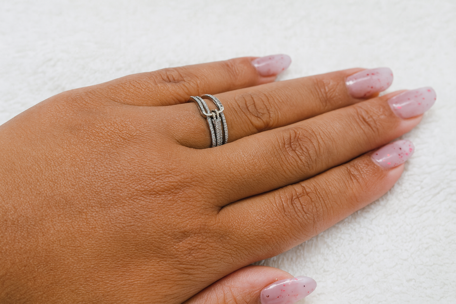 Bague ajustable anneau fendu