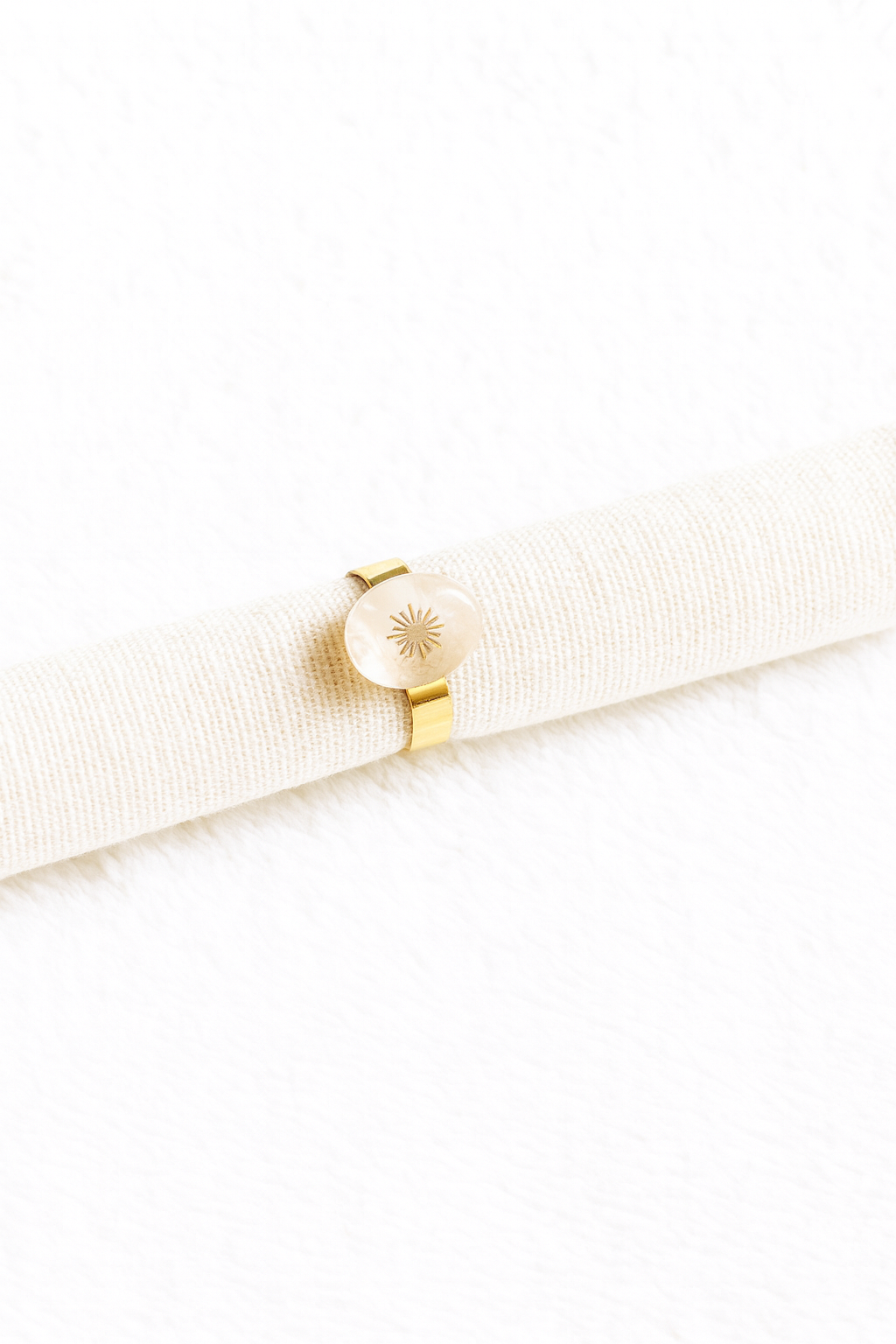 Bague Ajustable Pierre Effet Marbre
