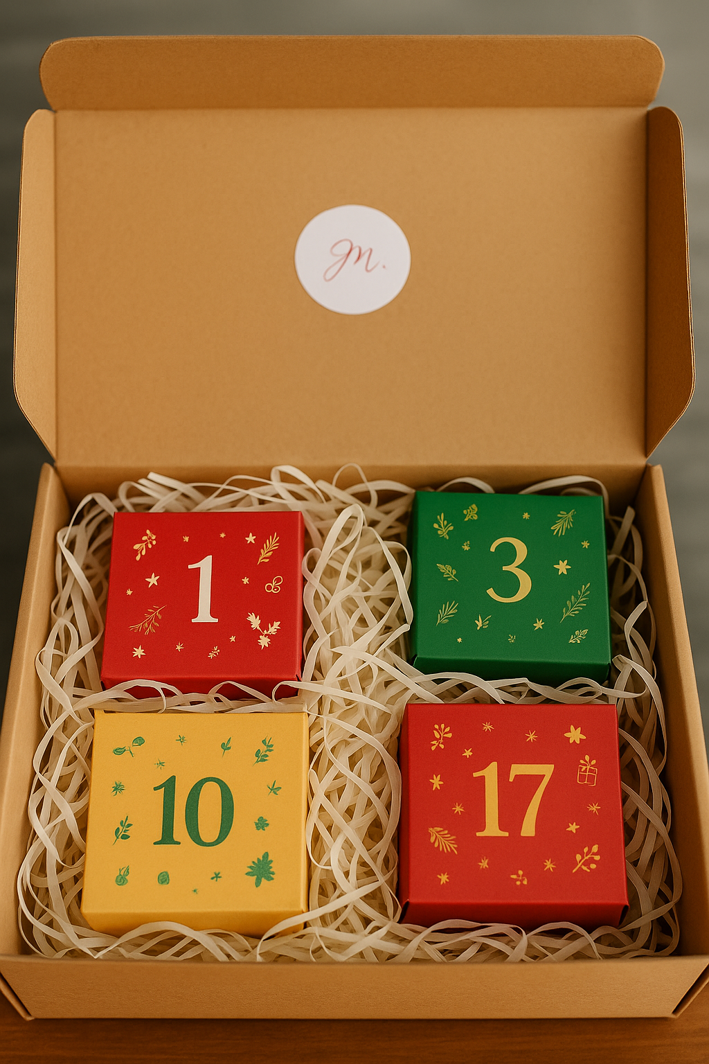Calendrier de l'Avent 12 Cases Accessoires - Surprises de Noël