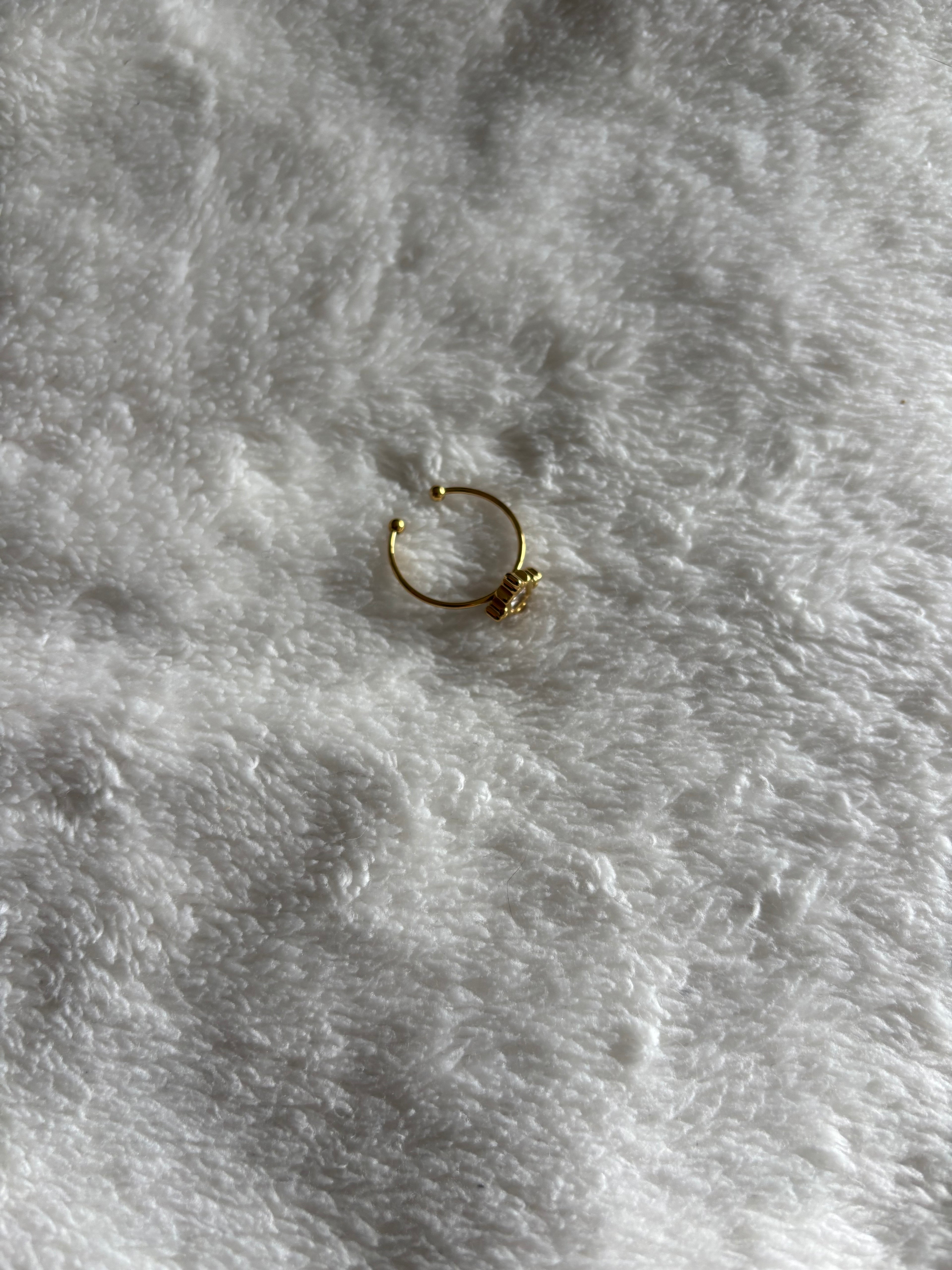 Bague Ajustable Diamant Carré