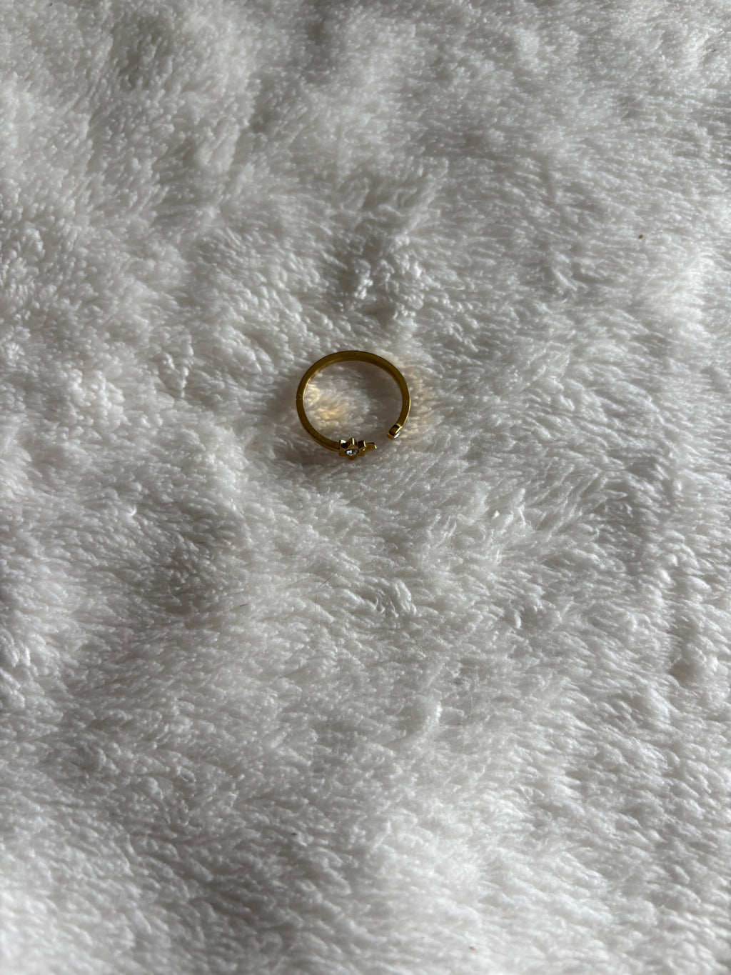 Bague Ajustable Étoile Petit Diamant