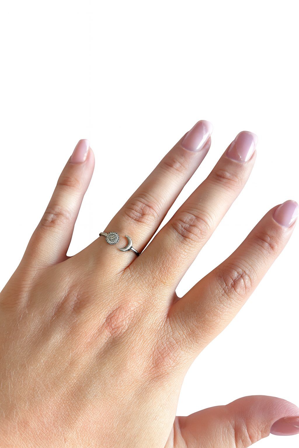 Bague ajustable lune soleil