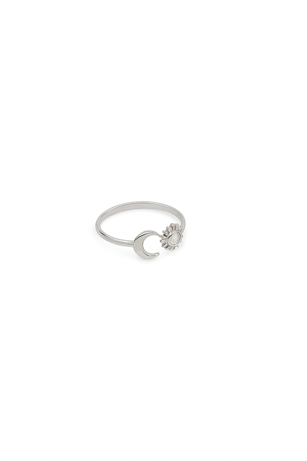 Bague ajustable lune soleil